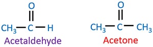 acetaldehyde and acetone chemical formula